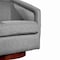 Flash Furniture Dean Club Style Commercial Barrel Accent Armchair Metal Base, Gray Fabric Upholstery BS-AC22-064-GRY-GG - alternate 3